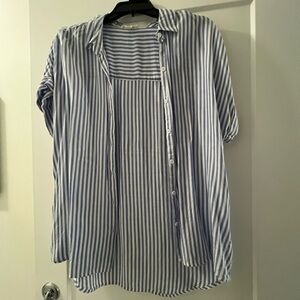 Pinstripe button down